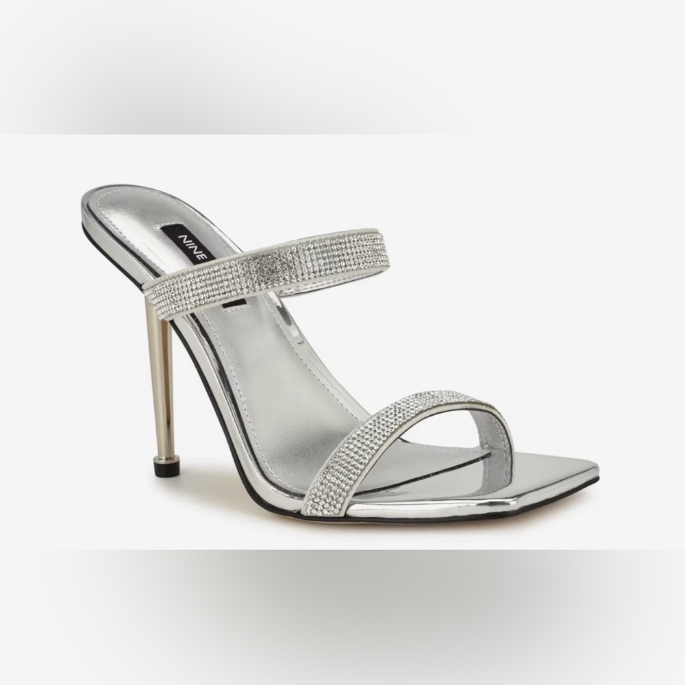 Nine West Glittering Silver Heels